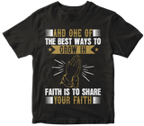 And one of the best ways to grow in faith design Premium Cotton T-Shirt