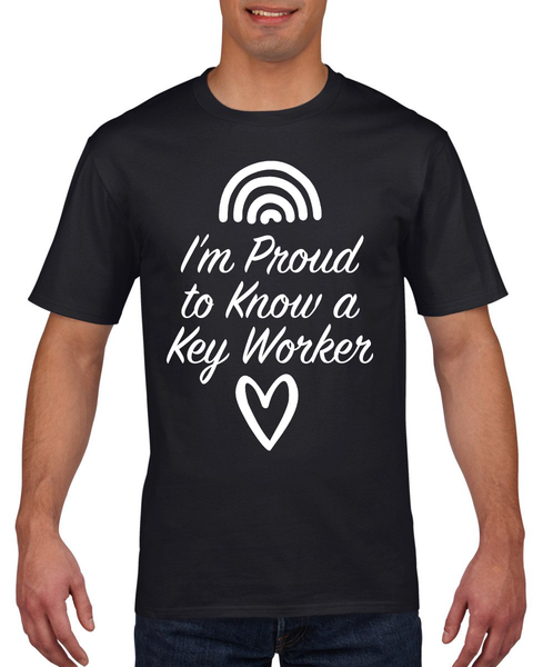 Proud To Know a Key Worker design Premium Cotton T-Shirt