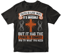 Faith is like Wifi design Premium Cotton Ladies T-Shirt