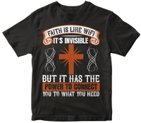 Faith is like Wifi design Premium Cotton T-Shirt