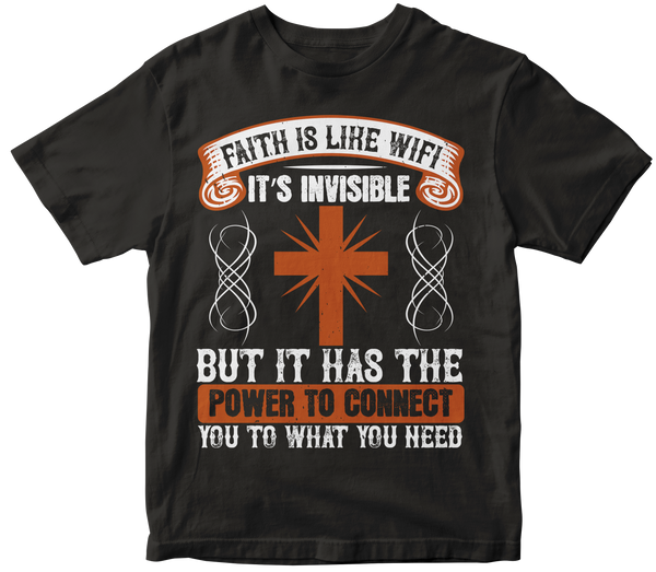 Faith is like Wifi design Premium Cotton T-Shirt
